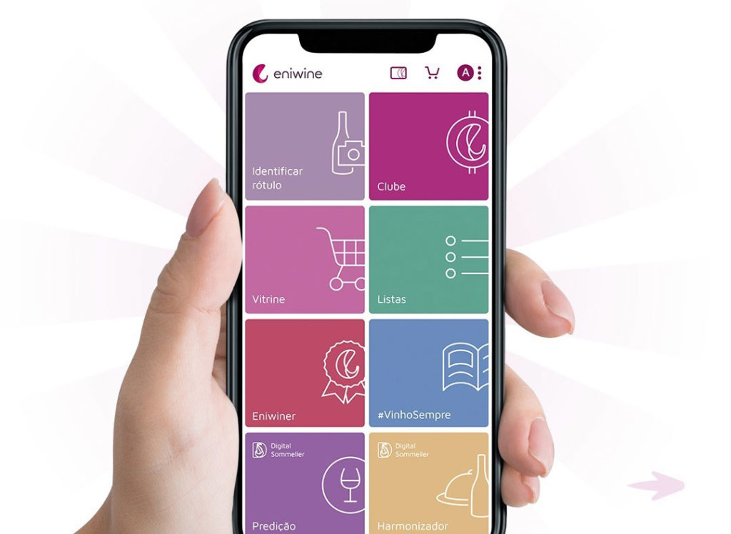 Aplicativo sobre vinhos desenvolvido pela Eniwine