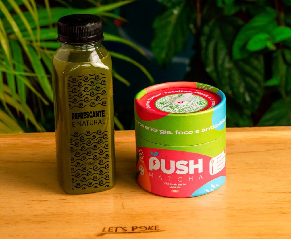 O Detox Push Matcha é um suco funcional e natural, feito com capim santo, limão, gengibre e Push Matcha 