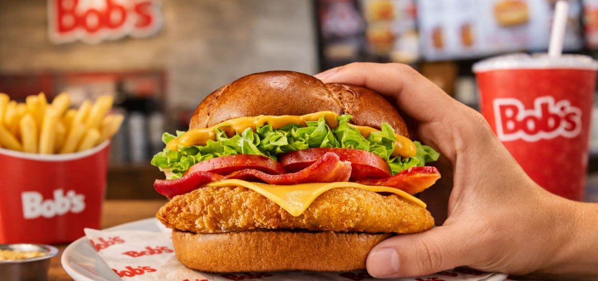 Bob’s lança sanduíche de frango com pão pretzel por tempo limitado