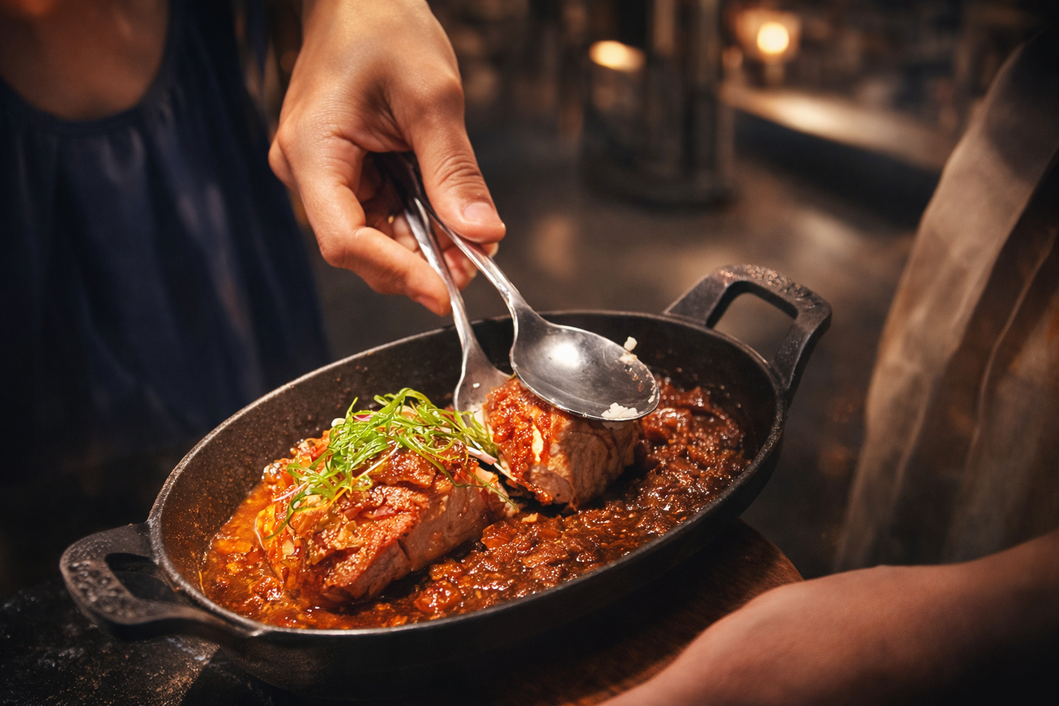 Salmão Nampla grelhado na brasa com caramelo e abacaxi